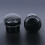 Black Single Flared Ear Plug Tunnel Natural Stone Mushroom 2
