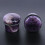 Violet Single Flared Ear Plug Tunnel Natural Stone Mushroom 4