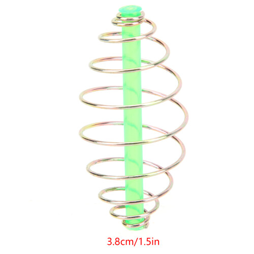 10PC Spring Coil Inline Feeder Set, Metal Bait Castings 3.8-5.4cm 2