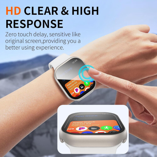 Σκληρή θήκη υπολογιστή XiHAMA6-Pack συμβατή με το Apple Watch Series10 + Προστατευτικό από 2