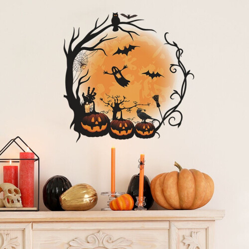 Διακοσμητικά Halloween με εκτύπωση διπλής όψης, Επαναχρησιμοποιήσιμα αυτοκό 1