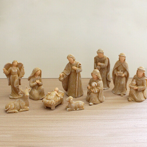 Nativity Set Resin Ornaments 10PCS Home Decoration 1