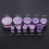Purple Single Flared Ear Plug Tunnel Natural Stone Mushroom 2