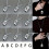 Retro Letter Pendant Necklace Adjustable Chain 2