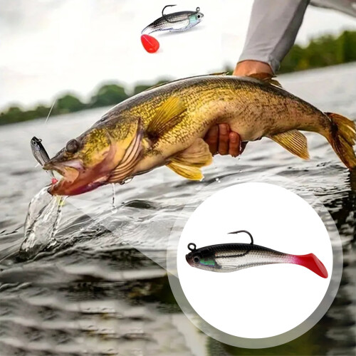 Bionic Sinking Lure with Weighted Core and T-Tail Hook, 5 2