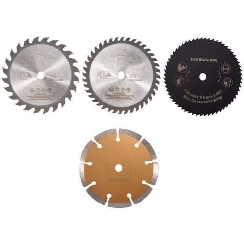 115X10mm Multi-Function Carbide Saw Blade Set of 8 Plastic Cutting Blade Circular Saw Blade 1