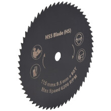 115 X 10 mm Multifunktions-Hartmetall-Sägeblatt-Set mit 8 Kunststoff-Schneidblättern Kreissägeblatt