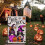 Σημαία Κήπου για το Halloween12x18, Διπλής Όψης, Μωβ Σημαίες Κήπου με Νάνους, Ριγέ Κάθετη 3