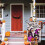 Σημαία Κήπου για το Halloween12x18, Διπλής Όψης, Μωβ Σημαίες Κήπου με Νάνους, Ριγέ Κάθετη 5