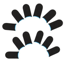 18-Pin Carbon Fiber Finger Sleeves for PUBG Mobile Games Contact Screen Finger Sleeves(36 Pcs)