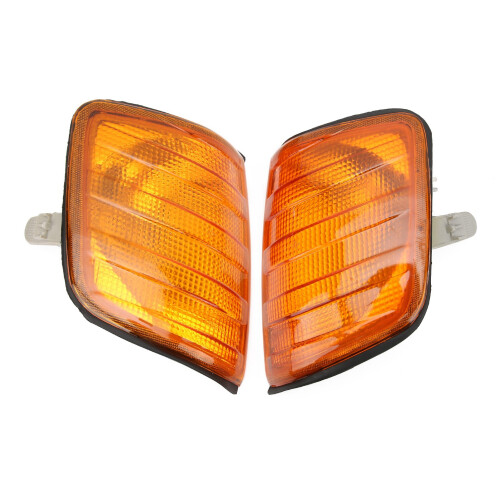 2pcs Amber Corner Parking Light Housing for E-Class W124 1985-1995 1