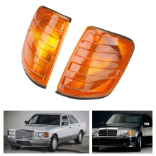 2pcs Amber Corner Parking Light Housing for E-Class W124 1985-1995