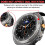 Σκληρή θήκη με προστατευτικό οθόνης για Samsung Galaxy Watch8Classic46mm, αντιχαρακτική, ασημί, 5