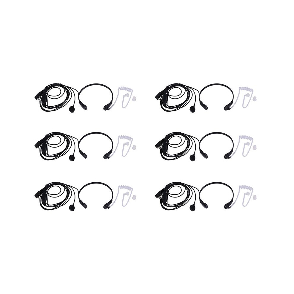 Photos - Radio / Clock 6X Throat Microphone Vibration Headset Earpiece for Two Way Radio Uv-5R Uv-82 Bf-888S Walkie Talkie Earphone
