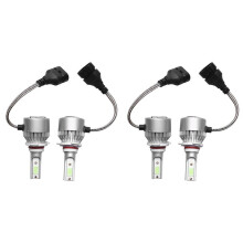 Bombillas LED C6 para Faros Delanteros de Coche (4 Unidades, 8000 K, Azul Claro), Antiniebla, 72 W, 8000 Lm, Kits de Conversión, 9005/HB3