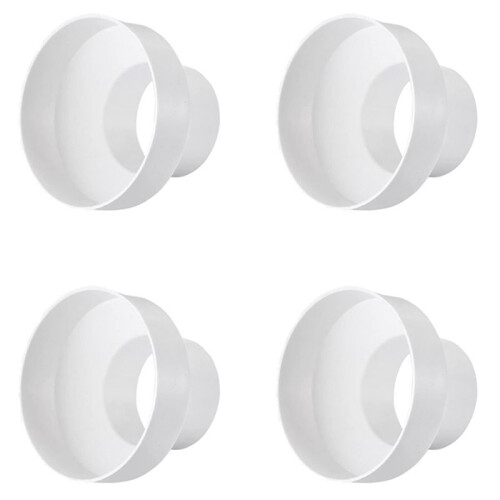4X Ventilation Pipe Reducer Adapter Pipe Air Duct Adapter Pipe Connector for Inline Ventilation System(150-100mm)