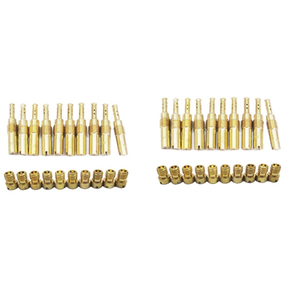 20Pcs Carburetor Main Jet Kit & 20Pcs Slow/ Jet For Pwk Keihin Oko Cvk Pwm Nsr Ksr Pwm Motorcycle Carburetor 6033708710357