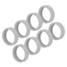 8PCS Silicone Luggage Wheel Cover Suitcase Noise-Reducing Waterproof Gray