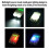 JINGT Mini Keychain Flashlight Dual Light Flash Light with 6 Modes Camping Lights 8
