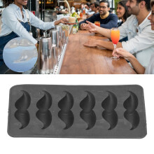 Silicone Ice Mold Mustache Shape Black Food Safe Household Summer Cooler