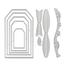 3er Set aus Karbonstahl-Stanzformen für Scrapbooking, Schnitzen, Etiketten & Schleifen