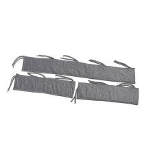 Infant Bed Rail Bumper Set, Gray, 133x19cm & 70x18cm Soft Edge Protector