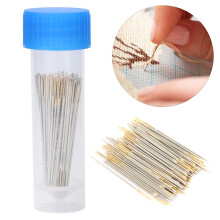 Cross Stitch Needles 100Pcs Metal Large Eye Sewing Kit with Storage Box 26#