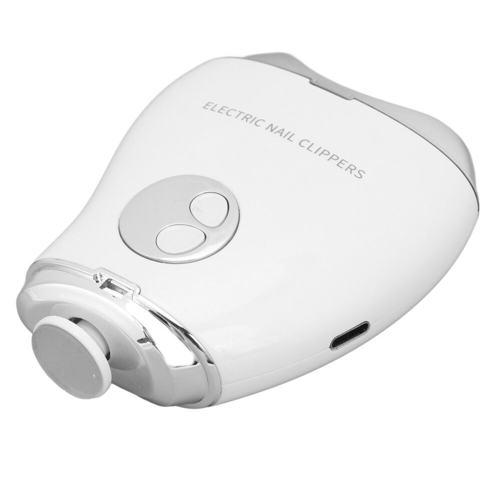 Electric Nail Clipper 3 Speeds, 500Mah Rechargeable Polisher For All Ages White