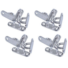 16Pcs 5mm 304 Stainless Steel Oblong Pad Eye Plate Staple Hook