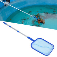 Pool-Skimmer-Netz Blätter-Rechen mit Teleskopstiel, 42x27,5 cm