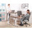 Beliani Electric Adjustable Standing Desk DESTINES 160 cm 72 cm Brown/ White 3