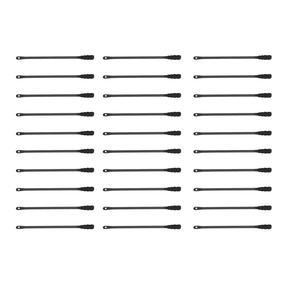 Double Ended Cotton Swabs Stick, ABS & Cotton, 100 Pack, Black