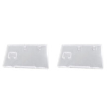 2X Transparent Game Card Case for Book Style Holder with Cover Durable Cartridge Storage Box