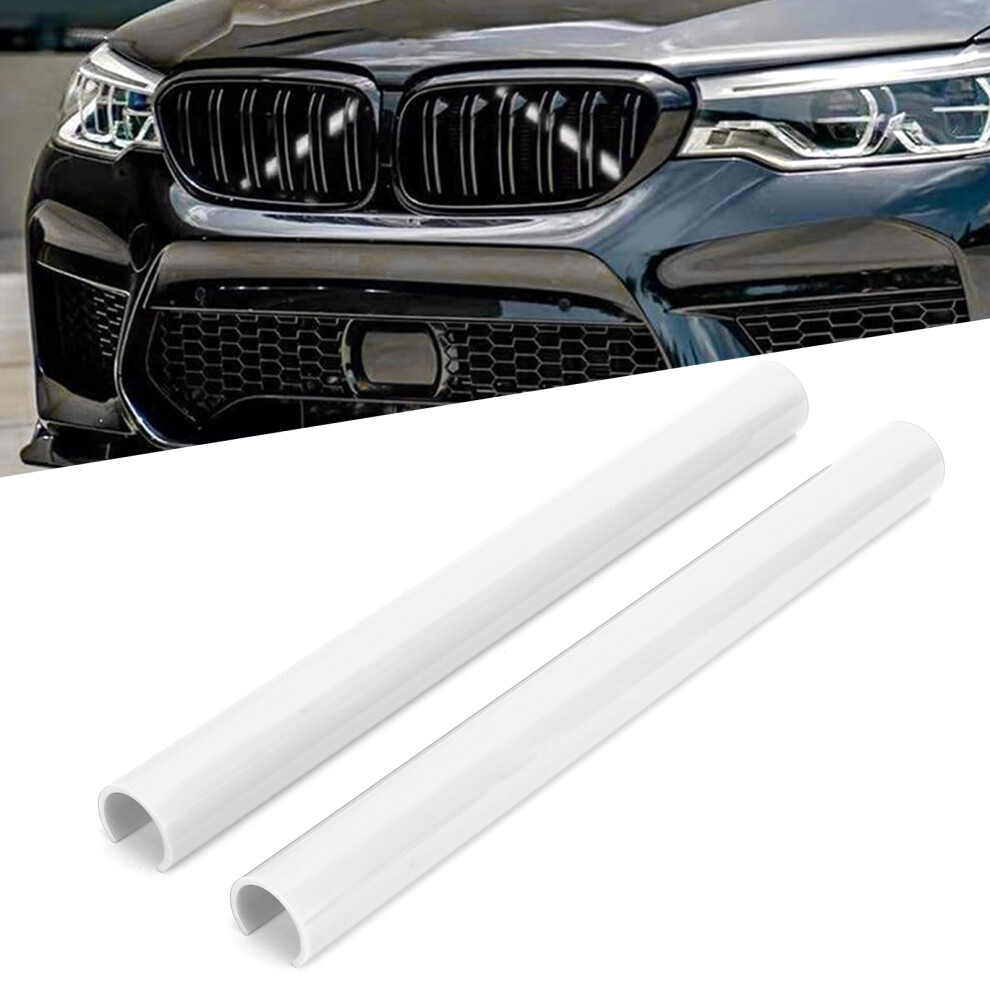 2Pcs Pvc Grill Stripe Trims For 1-7 Series F20 G30 G11 32Cm White 4921391531910