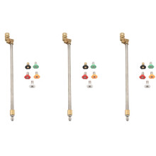 3X Pressure Washer Wand with Adjustable Angle Nozzle, 16 in Ch Spray Lance 180 Degree with 15 Angles Quick Connect
