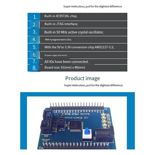For Xilinx XC9572XL CPLD Development Board Learning Board Experimental Plate 1