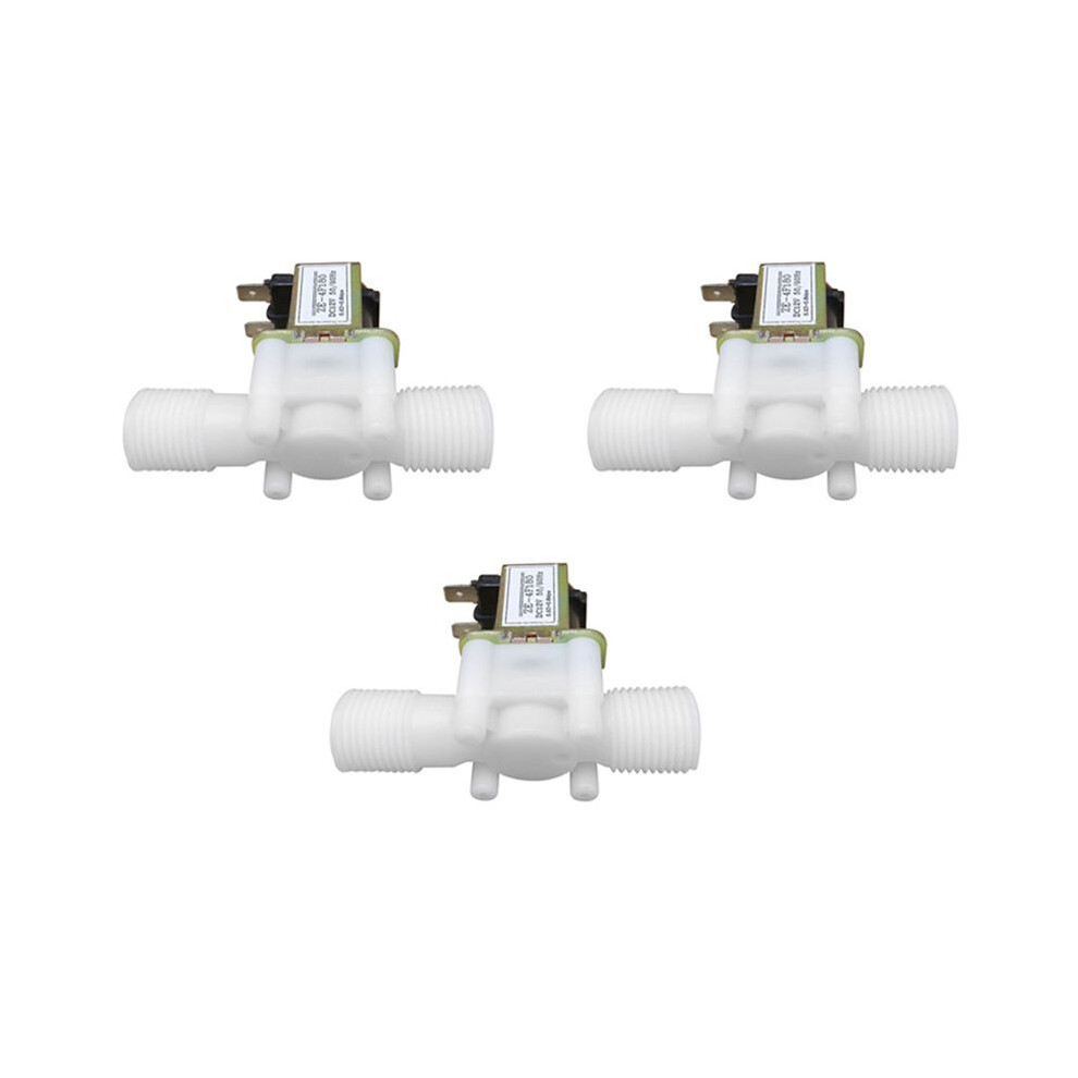 Photos - Laptop Part 3X 12V 1/2Inch N/C Plastic Electric Solenoid Valve Magnetic Water Air Normally Closed