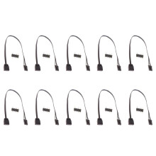10X för 4PIN RGB Till Standard ARGB 3-Pin 5V Adapter Connector RGB-Kabel 25cm