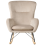 Beliani Rocking Chair ELLAN Velvet Beige 7