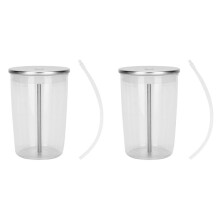 2X for Yourui Jura Coffee Machine Glass Milk Cup Pot Milk Foamer HP3/1/2 Accessories for ENA8 Z6 X3 X7