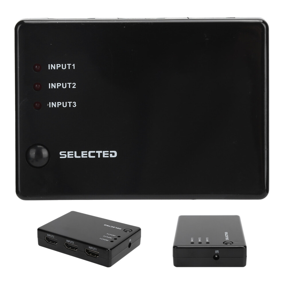 Hdmi Switcher 3 In 1 Out 1080P Converter Remote Control 6911382476229