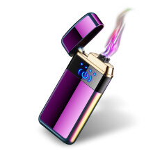 Højeffektiv plasmalighter med dobbeltbue, vindtæt, flammeløs, USB-genopladelig elektrisk lighter med berøringstænding, velegnet til stearinlys,