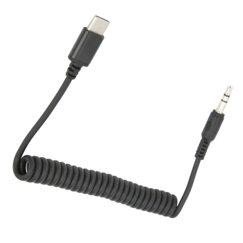 Frühling-geschlungene 3,5 mm auf Typ-C Audio-Adapter, 25-90 cm 2