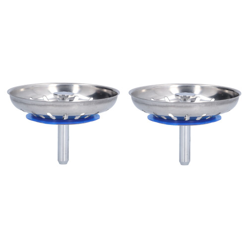 2Pcs Stainless Steel Sink Strainer Plug 80mm AntiClogging Kitchen Accessories 1