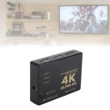 3-Wege HDMI-Umschalter 1080p 12-Bit mit Fernbedienung, Kompakt 82x58,5x18,5 mm