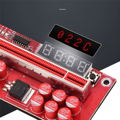 PCIE Riser 013 Pro PCI Express X16 6Pin USB 3.0 LED Temperature for Bitcoin Miner Mining V013 Pro GPU Riser 2