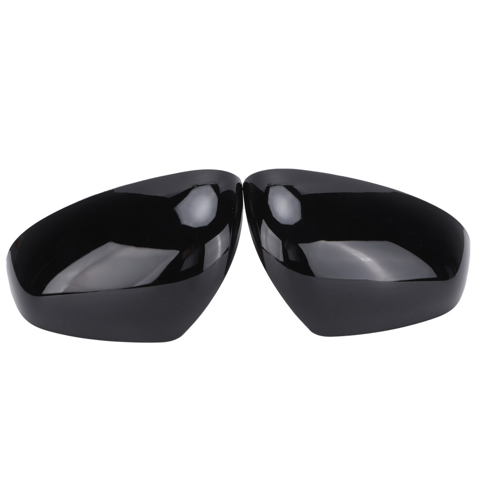 Rearview Mirror Caps Stick On Protective Housing For Smart 453, Glossy Black 8011391719459
