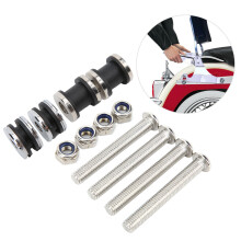 Motorrad abnehmbares Docking-Set für 883 1200 XL 2004–2017 Chrom Silber