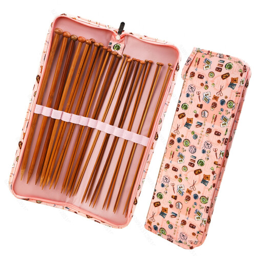 High Performances Knitting Needle 25cm In Carbonized Wood-E