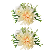 Decorative Curtain Tiebacks Flower Curtain Buckles-light yellow